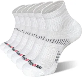 BERING Men's Ankle Socks Athletic Cushioned Quarter Running Socks (6 Pairs)