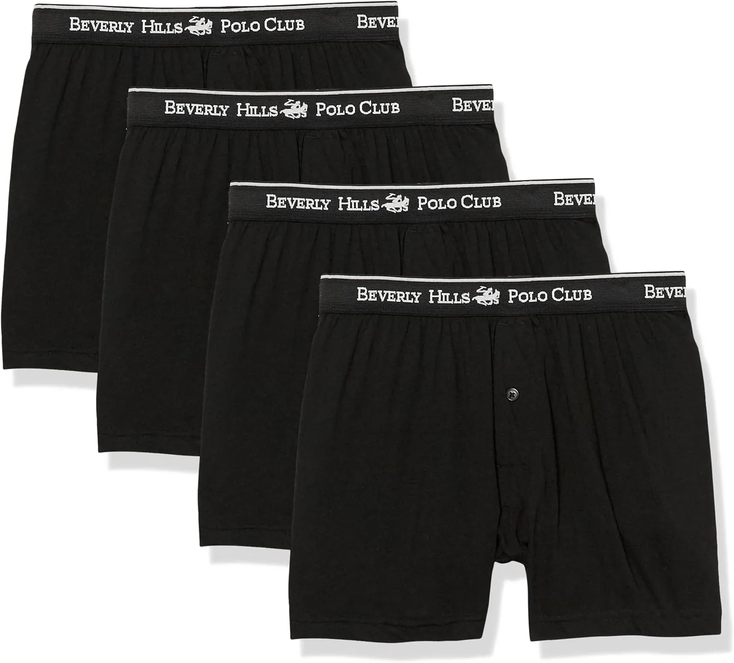 Beverly Hills Polo Club Men's 4 Pack Knit Boxer