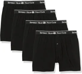 Beverly Hills Polo Club Men's 4 Pack Knit Boxer