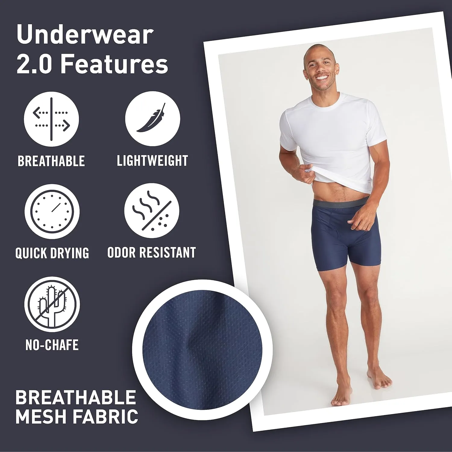 ExOfficio Men's Give-N-Go 2.0 Cool and Comfortable Boxer Briefs