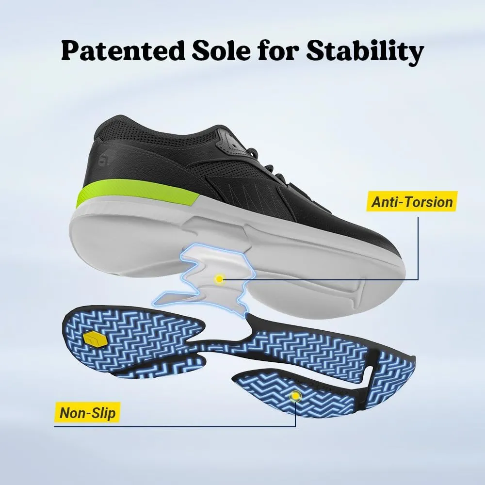 FitVille Men??s Wide Pickleball Shoes All Court Tennis Shoes with Arch Support for Plantar Fasciitis