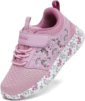 GEERX YUNI Unicorn Girls Shoes Lightweight Breathable Comfortable Sport Walking Athletic Running Tennis Sneakers (Toddler/Little Kid)