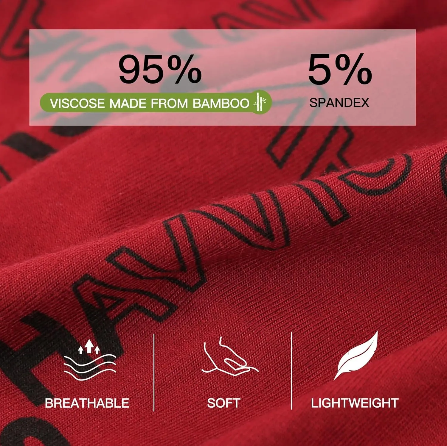 HAVVIS Men's Performance Underwear Boxer Briefs Soft Comfortable Bamboo Viscose Underwear for Men Multipack