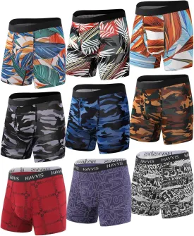 HAVVIS Men's Performance Underwear Boxer Briefs Soft Comfortable Bamboo Viscose Underwear for Men Multipack