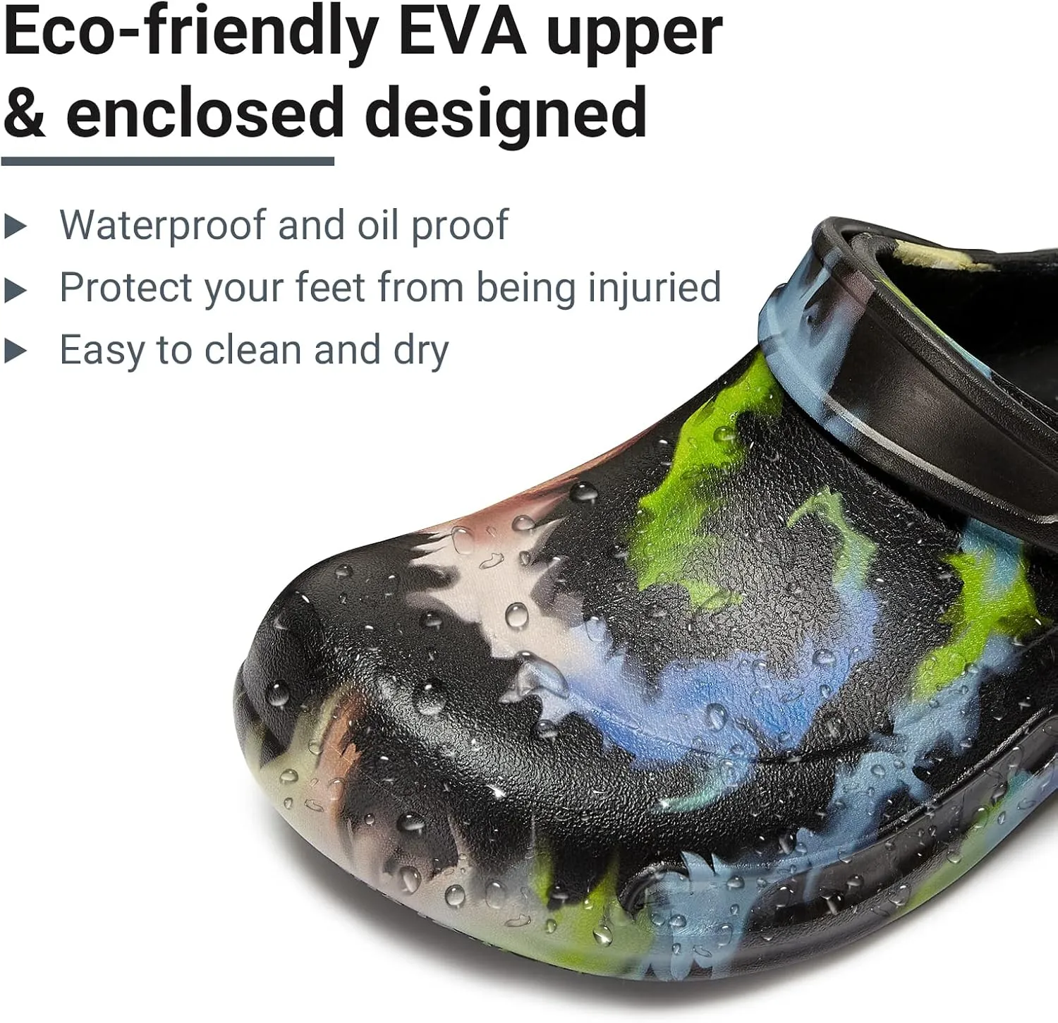 Men Non Slip Chef Shoes, Waterproof Nursing Work Clog for Kitchen, Zapatos para Trabajar En Restaurante De Hombre