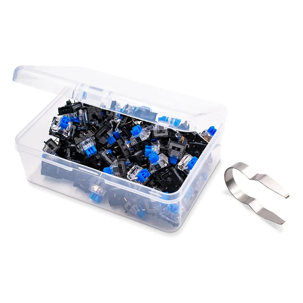 OUTEMU (Gaote) Keyboard Switches, Pack 65 DIY Replaceable Gateron&Cherry MX Equivalent Switches for Mechanical Gaming Keyboard - Clicky Tactile, Blue