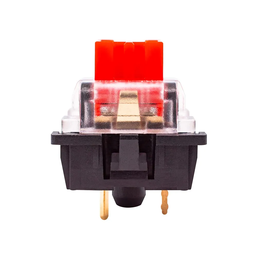 OUTEMU (Gaote) Red 3-Pin Linear 45g Force Dustproof Hot-Swappable Key Switches - Cherry MX Equivalent for Mechanical Keyboard - Pack of 65